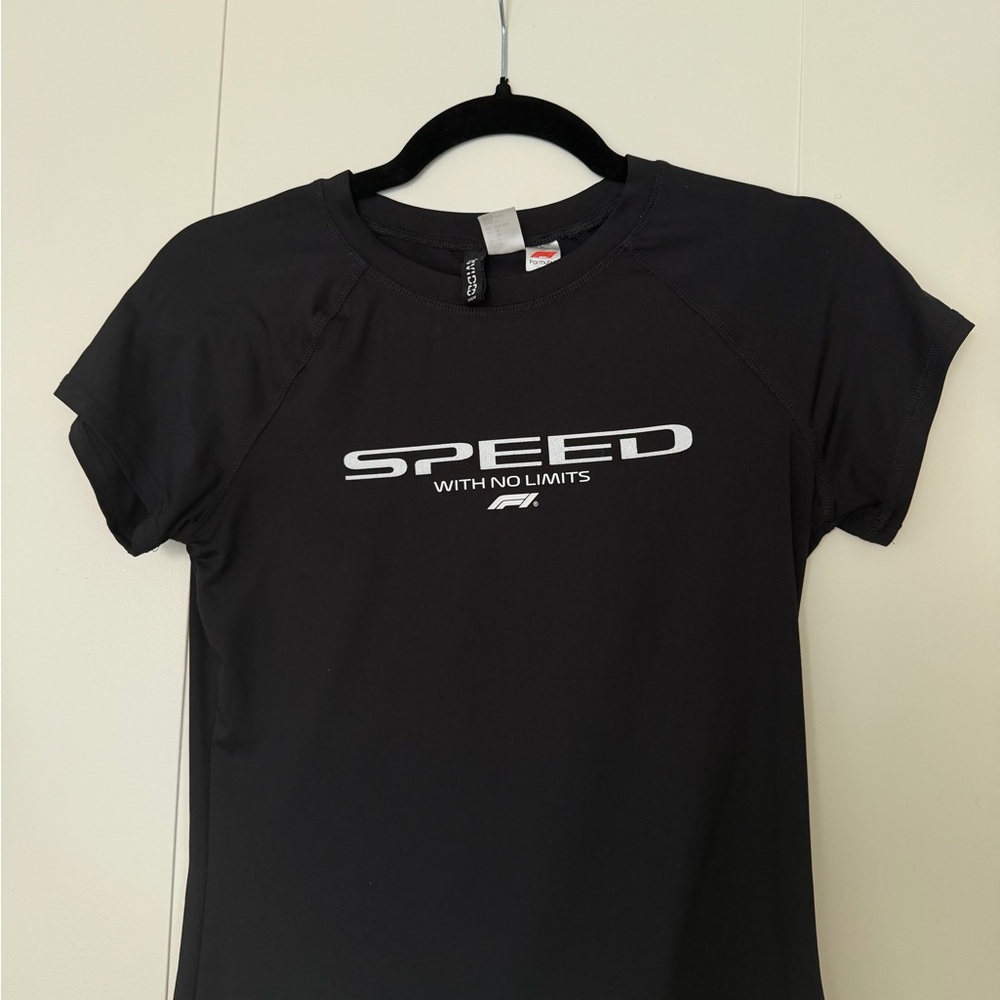 H&M Black F1 Crew Neck Tee